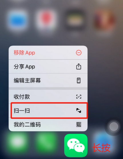 鼎湖苹果手机维修分享iPhone 15如何快速打开扫一扫 